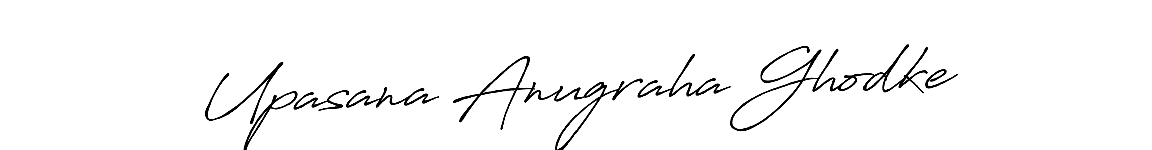 Create a beautiful signature design for name Upasana Anugraha Ghodke. With this signature (Antro_Vectra_Bolder) fonts, you can make a handwritten signature for free. Upasana Anugraha Ghodke signature style 7 images and pictures png