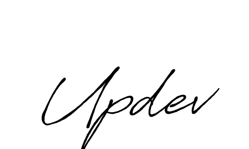 Create a beautiful signature design for name Updev. With this signature (Antro_Vectra_Bolder) fonts, you can make a handwritten signature for free. Updev signature style 7 images and pictures png