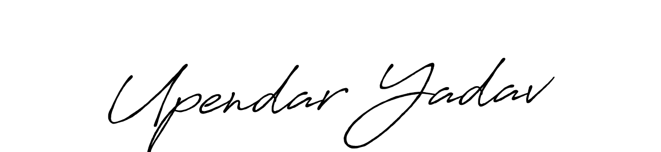 Also You can easily find your signature by using the search form. We will create Upendar Yadav name handwritten signature images for you free of cost using Antro_Vectra_Bolder sign style. Upendar Yadav signature style 7 images and pictures png