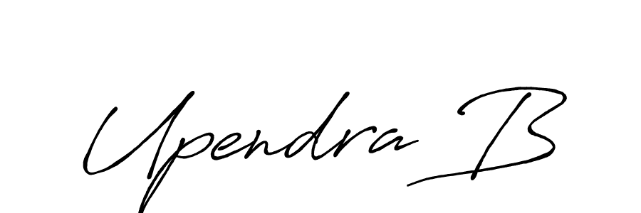 How to make Upendra B name signature. Use Antro_Vectra_Bolder style for creating short signs online. This is the latest handwritten sign. Upendra B signature style 7 images and pictures png