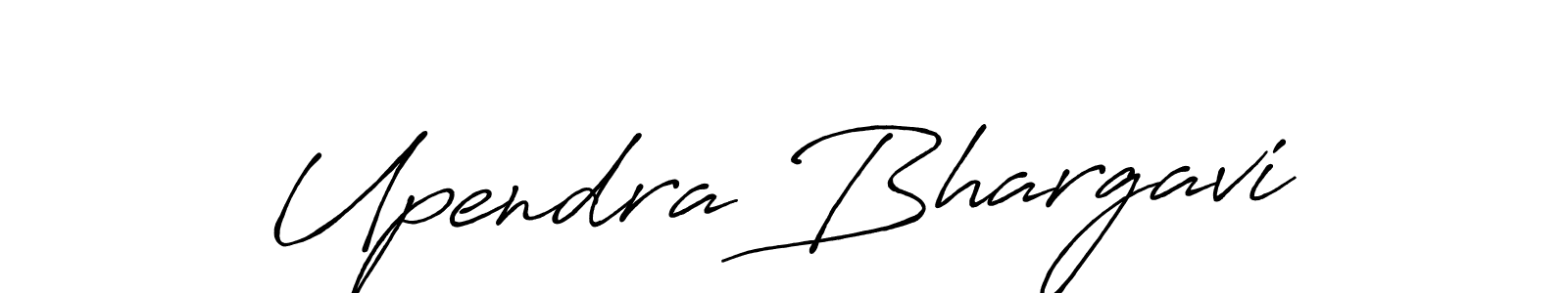 Create a beautiful signature design for name Upendra Bhargavi. With this signature (Antro_Vectra_Bolder) fonts, you can make a handwritten signature for free. Upendra Bhargavi signature style 7 images and pictures png