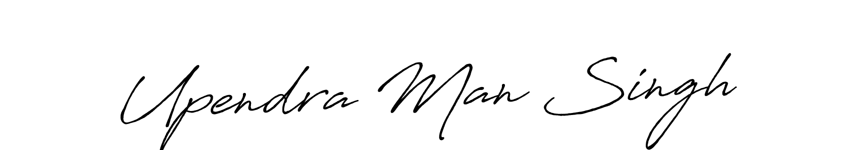 Upendra Man Singh stylish signature style. Best Handwritten Sign (Antro_Vectra_Bolder) for my name. Handwritten Signature Collection Ideas for my name Upendra Man Singh. Upendra Man Singh signature style 7 images and pictures png