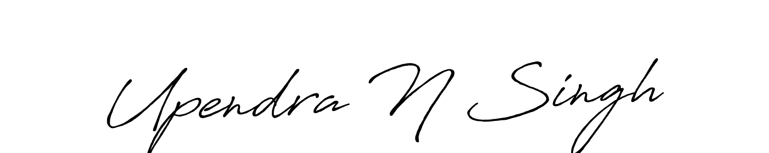 Also You can easily find your signature by using the search form. We will create Upendra N Singh name handwritten signature images for you free of cost using Antro_Vectra_Bolder sign style. Upendra N Singh signature style 7 images and pictures png