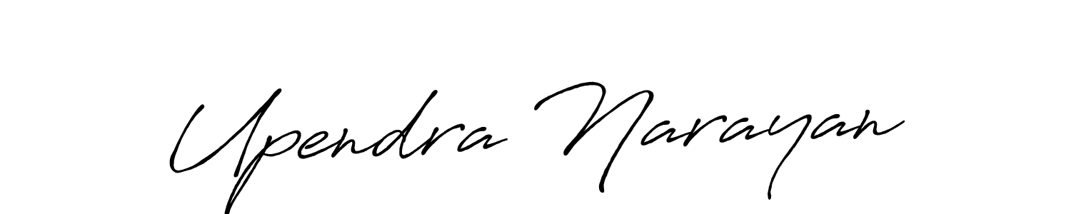 Make a beautiful signature design for name Upendra Narayan. With this signature (Antro_Vectra_Bolder) style, you can create a handwritten signature for free. Upendra Narayan signature style 7 images and pictures png