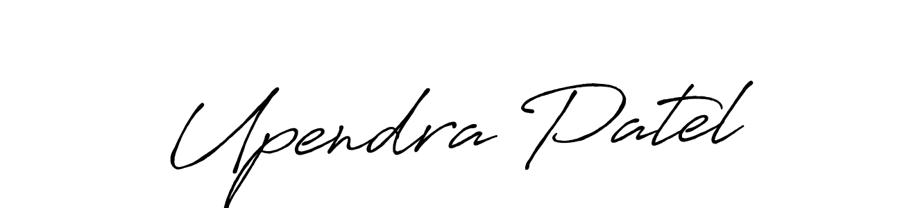 Create a beautiful signature design for name Upendra Patel. With this signature (Antro_Vectra_Bolder) fonts, you can make a handwritten signature for free. Upendra Patel signature style 7 images and pictures png