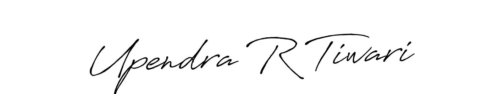 How to make Upendra R Tiwari name signature. Use Antro_Vectra_Bolder style for creating short signs online. This is the latest handwritten sign. Upendra R Tiwari signature style 7 images and pictures png