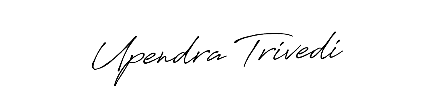 Make a beautiful signature design for name Upendra Trivedi. With this signature (Antro_Vectra_Bolder) style, you can create a handwritten signature for free. Upendra Trivedi signature style 7 images and pictures png