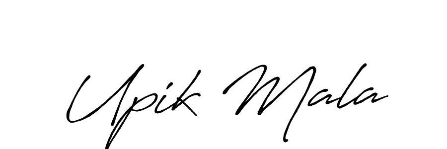 Make a beautiful signature design for name Upik Mala. With this signature (Antro_Vectra_Bolder) style, you can create a handwritten signature for free. Upik Mala signature style 7 images and pictures png