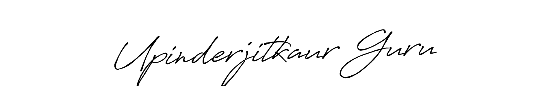 Make a beautiful signature design for name Upinderjitkaur Guru. With this signature (Antro_Vectra_Bolder) style, you can create a handwritten signature for free. Upinderjitkaur Guru signature style 7 images and pictures png