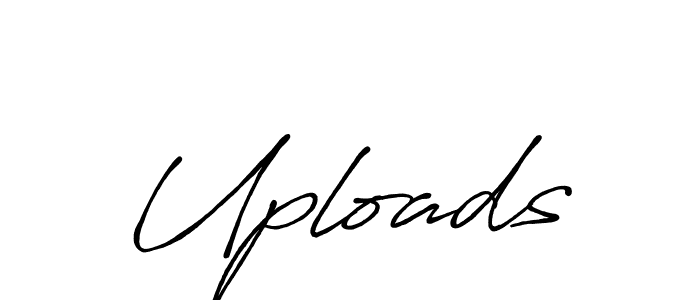 Make a beautiful signature design for name Uploads. With this signature (Antro_Vectra_Bolder) style, you can create a handwritten signature for free. Uploads signature style 7 images and pictures png