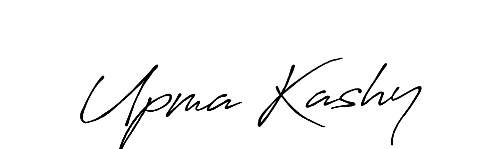 How to make Upma Kashy name signature. Use Antro_Vectra_Bolder style for creating short signs online. This is the latest handwritten sign. Upma Kashy signature style 7 images and pictures png