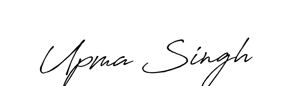 How to make Upma Singh name signature. Use Antro_Vectra_Bolder style for creating short signs online. This is the latest handwritten sign. Upma Singh signature style 7 images and pictures png