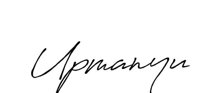 Create a beautiful signature design for name Upmanyu. With this signature (Antro_Vectra_Bolder) fonts, you can make a handwritten signature for free. Upmanyu signature style 7 images and pictures png