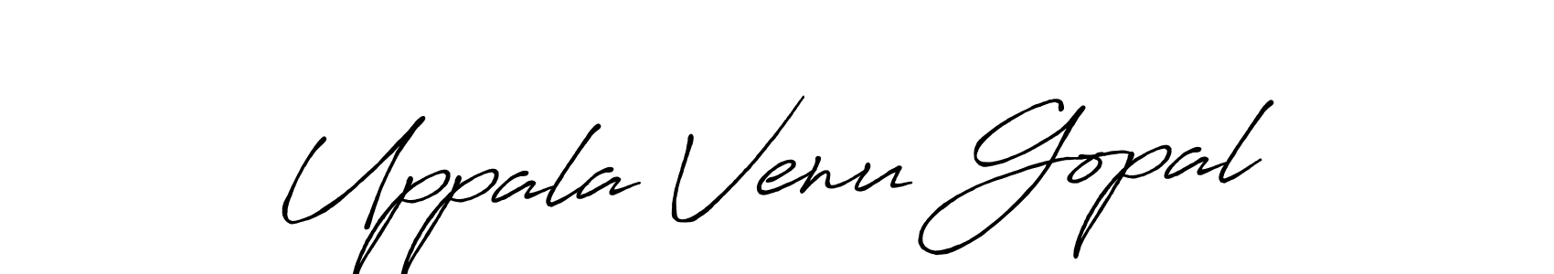 Make a beautiful signature design for name Uppala Venu Gopal. With this signature (Antro_Vectra_Bolder) style, you can create a handwritten signature for free. Uppala Venu Gopal signature style 7 images and pictures png