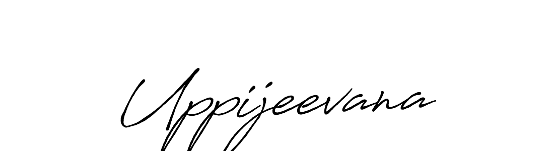 Make a beautiful signature design for name Uppijeevana. With this signature (Antro_Vectra_Bolder) style, you can create a handwritten signature for free. Uppijeevana signature style 7 images and pictures png