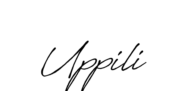 Similarly Antro_Vectra_Bolder is the best handwritten signature design. Signature creator online .You can use it as an online autograph creator for name Uppili. Uppili signature style 7 images and pictures png