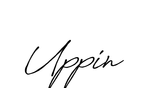 How to make Uppin signature? Antro_Vectra_Bolder is a professional autograph style. Create handwritten signature for Uppin name. Uppin signature style 7 images and pictures png