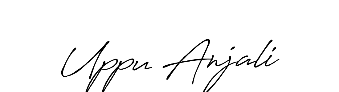 Also we have Uppu Anjali name is the best signature style. Create professional handwritten signature collection using Antro_Vectra_Bolder autograph style. Uppu Anjali signature style 7 images and pictures png