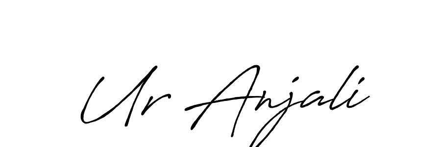 if you are searching for the best signature style for your name Ur Anjali. so please give up your signature search. here we have designed multiple signature styles  using Antro_Vectra_Bolder. Ur Anjali signature style 7 images and pictures png