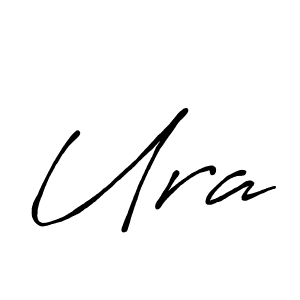 Design your own signature with our free online signature maker. With this signature software, you can create a handwritten (Antro_Vectra_Bolder) signature for name Ura. Ura signature style 7 images and pictures png