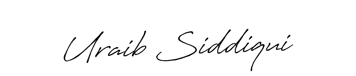 Make a beautiful signature design for name Uraib Siddiqui. With this signature (Antro_Vectra_Bolder) style, you can create a handwritten signature for free. Uraib Siddiqui signature style 7 images and pictures png