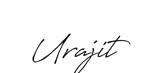 How to make Urajit name signature. Use Antro_Vectra_Bolder style for creating short signs online. This is the latest handwritten sign. Urajit signature style 7 images and pictures png