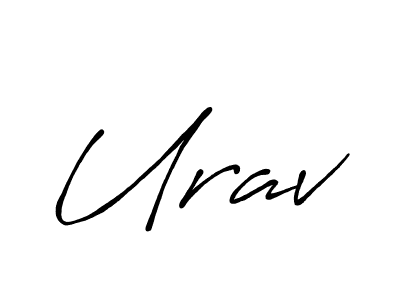 How to make Urav name signature. Use Antro_Vectra_Bolder style for creating short signs online. This is the latest handwritten sign. Urav signature style 7 images and pictures png