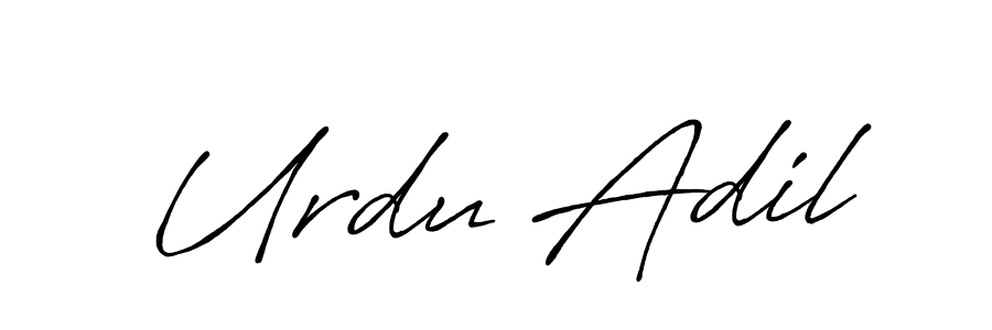 Also we have Urdu Adil name is the best signature style. Create professional handwritten signature collection using Antro_Vectra_Bolder autograph style. Urdu Adil signature style 7 images and pictures png