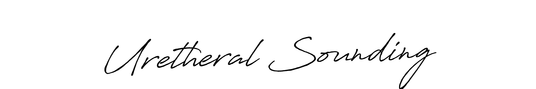 Make a beautiful signature design for name Uretheral Sounding. With this signature (Antro_Vectra_Bolder) style, you can create a handwritten signature for free. Uretheral Sounding signature style 7 images and pictures png