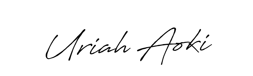 Use a signature maker to create a handwritten signature online. With this signature software, you can design (Antro_Vectra_Bolder) your own signature for name Uriah Aoki. Uriah Aoki signature style 7 images and pictures png