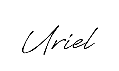 if you are searching for the best signature style for your name Uriel. so please give up your signature search. here we have designed multiple signature styles  using Antro_Vectra_Bolder. Uriel signature style 7 images and pictures png