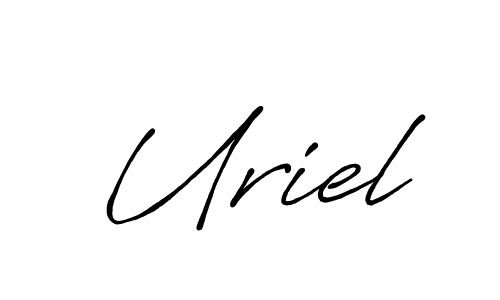 if you are searching for the best signature style for your name Uriel. so please give up your signature search. here we have designed multiple signature styles  using Antro_Vectra_Bolder. Uriel signature style 7 images and pictures png