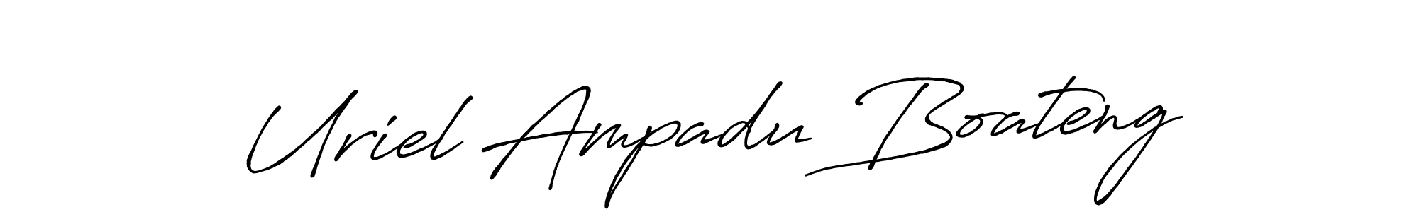 Similarly Antro_Vectra_Bolder is the best handwritten signature design. Signature creator online .You can use it as an online autograph creator for name Uriel Ampadu Boateng. Uriel Ampadu Boateng signature style 7 images and pictures png