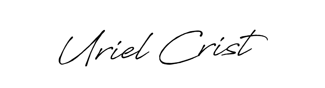 Similarly Antro_Vectra_Bolder is the best handwritten signature design. Signature creator online .You can use it as an online autograph creator for name Uriel Crist. Uriel Crist signature style 7 images and pictures png