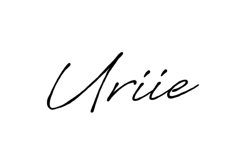 How to make Uriie name signature. Use Antro_Vectra_Bolder style for creating short signs online. This is the latest handwritten sign. Uriie signature style 7 images and pictures png