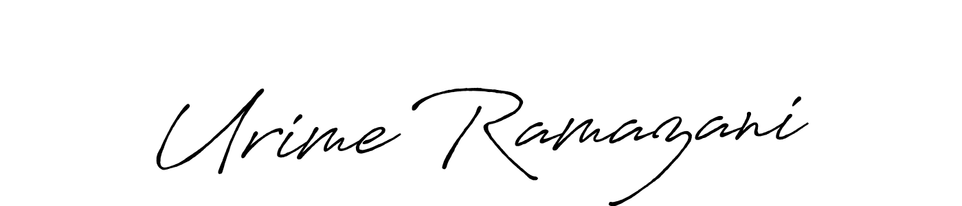 if you are searching for the best signature style for your name Urime Ramazani. so please give up your signature search. here we have designed multiple signature styles  using Antro_Vectra_Bolder. Urime Ramazani signature style 7 images and pictures png