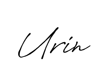 Make a beautiful signature design for name Urin. With this signature (Antro_Vectra_Bolder) style, you can create a handwritten signature for free. Urin signature style 7 images and pictures png