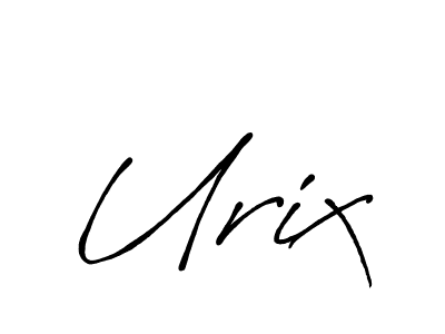 Design your own signature with our free online signature maker. With this signature software, you can create a handwritten (Antro_Vectra_Bolder) signature for name Urix. Urix signature style 7 images and pictures png