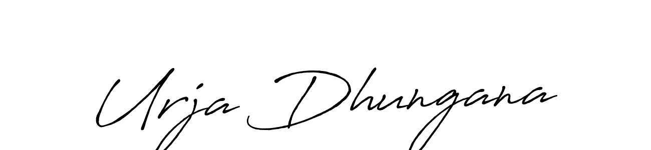 How to make Urja Dhungana name signature. Use Antro_Vectra_Bolder style for creating short signs online. This is the latest handwritten sign. Urja Dhungana signature style 7 images and pictures png