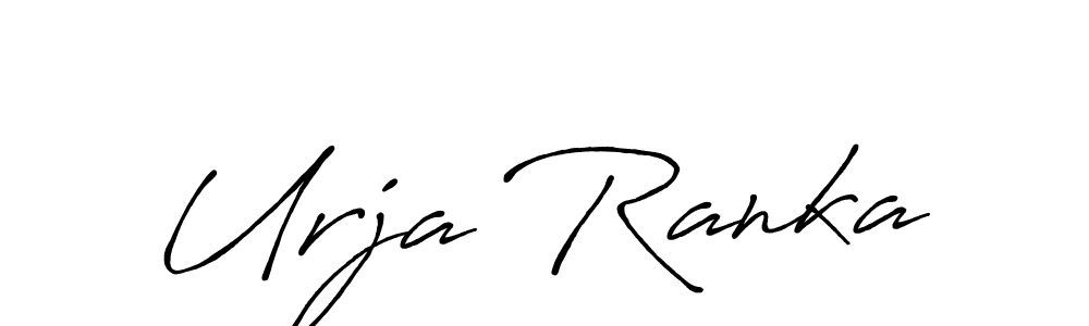 if you are searching for the best signature style for your name Urja Ranka. so please give up your signature search. here we have designed multiple signature styles  using Antro_Vectra_Bolder. Urja Ranka signature style 7 images and pictures png