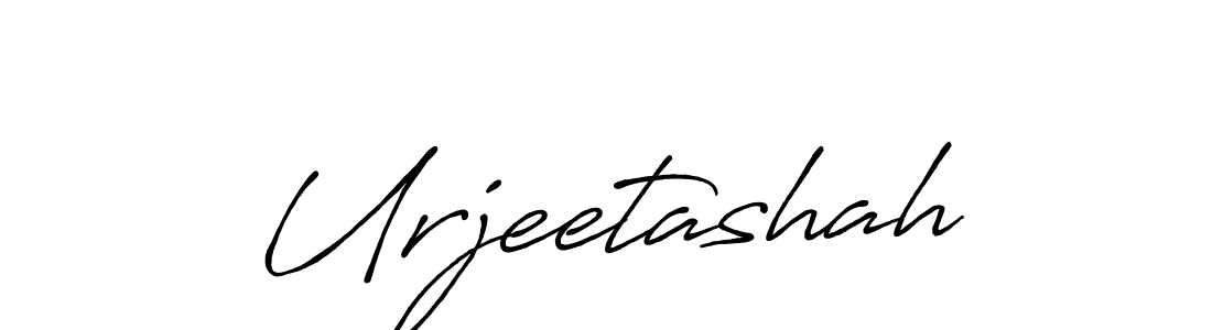 Create a beautiful signature design for name Urjeetashah. With this signature (Antro_Vectra_Bolder) fonts, you can make a handwritten signature for free. Urjeetashah signature style 7 images and pictures png
