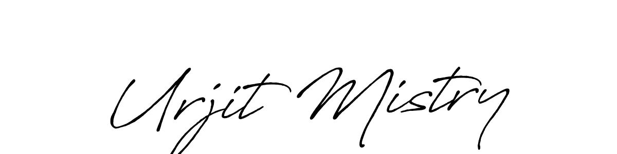 Design your own signature with our free online signature maker. With this signature software, you can create a handwritten (Antro_Vectra_Bolder) signature for name Urjit Mistry. Urjit Mistry signature style 7 images and pictures png