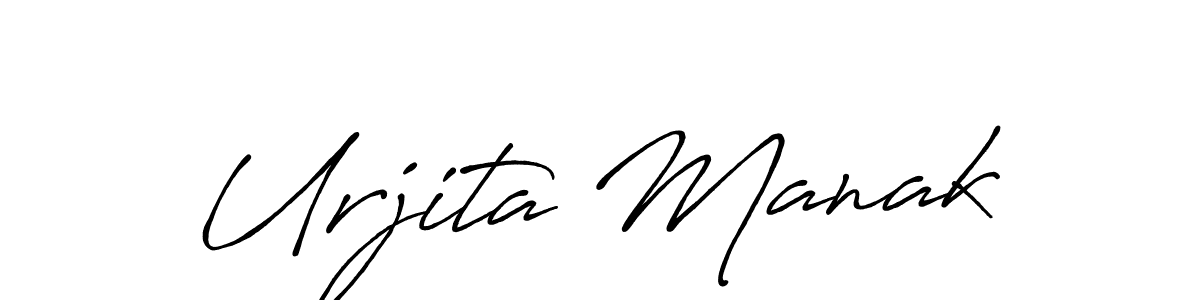 This is the best signature style for the Urjita Manak name. Also you like these signature font (Antro_Vectra_Bolder). Mix name signature. Urjita Manak signature style 7 images and pictures png