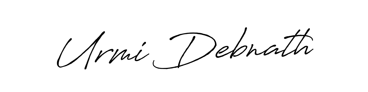 Make a beautiful signature design for name Urmi Debnath. With this signature (Antro_Vectra_Bolder) style, you can create a handwritten signature for free. Urmi Debnath signature style 7 images and pictures png