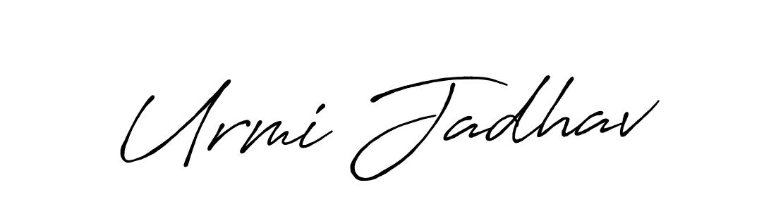 Also we have Urmi Jadhav name is the best signature style. Create professional handwritten signature collection using Antro_Vectra_Bolder autograph style. Urmi Jadhav signature style 7 images and pictures png