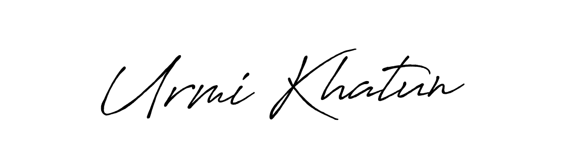 Urmi Khatun stylish signature style. Best Handwritten Sign (Antro_Vectra_Bolder) for my name. Handwritten Signature Collection Ideas for my name Urmi Khatun. Urmi Khatun signature style 7 images and pictures png