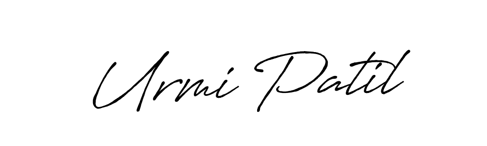 The best way (Antro_Vectra_Bolder) to make a short signature is to pick only two or three words in your name. The name Urmi Patil include a total of six letters. For converting this name. Urmi Patil signature style 7 images and pictures png