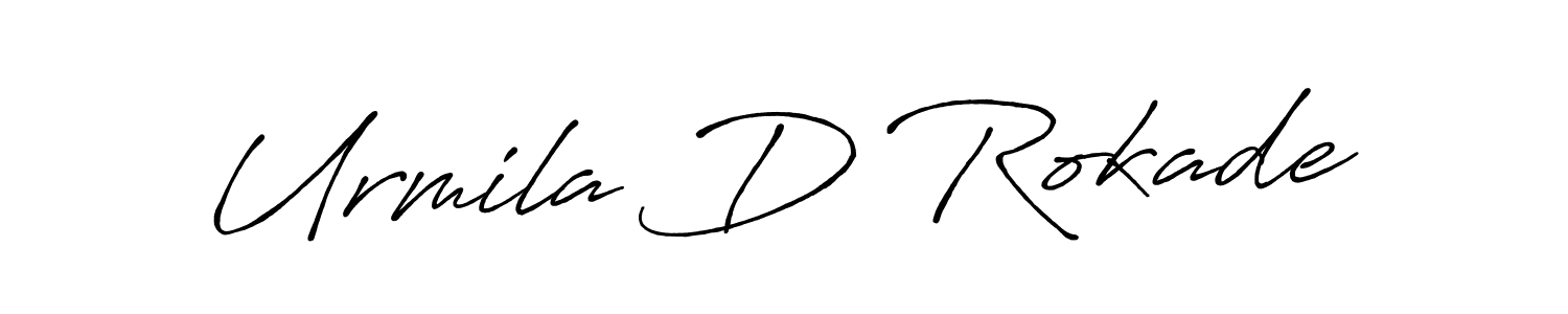 Also You can easily find your signature by using the search form. We will create Urmila D Rokade name handwritten signature images for you free of cost using Antro_Vectra_Bolder sign style. Urmila D Rokade signature style 7 images and pictures png