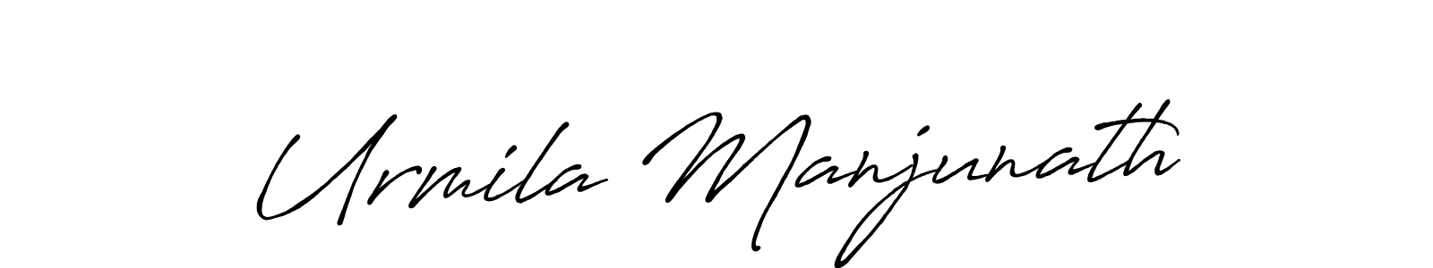 Also we have Urmila Manjunath name is the best signature style. Create professional handwritten signature collection using Antro_Vectra_Bolder autograph style. Urmila Manjunath signature style 7 images and pictures png