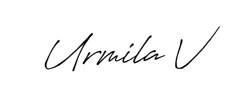 Design your own signature with our free online signature maker. With this signature software, you can create a handwritten (Antro_Vectra_Bolder) signature for name Urmila V. Urmila V signature style 7 images and pictures png